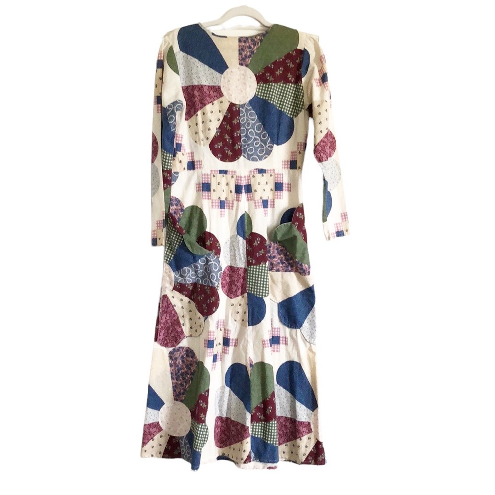 Vintage handmade patchwork quilt dress - Sea New York and Carleen vibes! S/M
